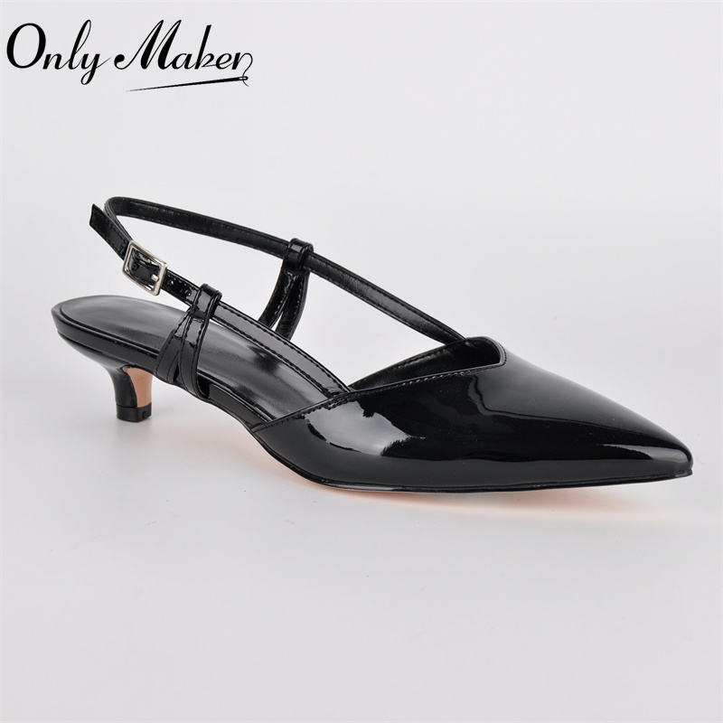 รองเท้าส้นเตี้ยแบบสวมเปิดส้น ป - Kitten Heel Women บทวิจารณ์และราคา