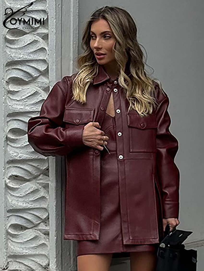 Oymimi แฟชั่นไวน์แดง PU หนังผู - Women'S Red Formal Wear บทวิจารณ์และราคา
