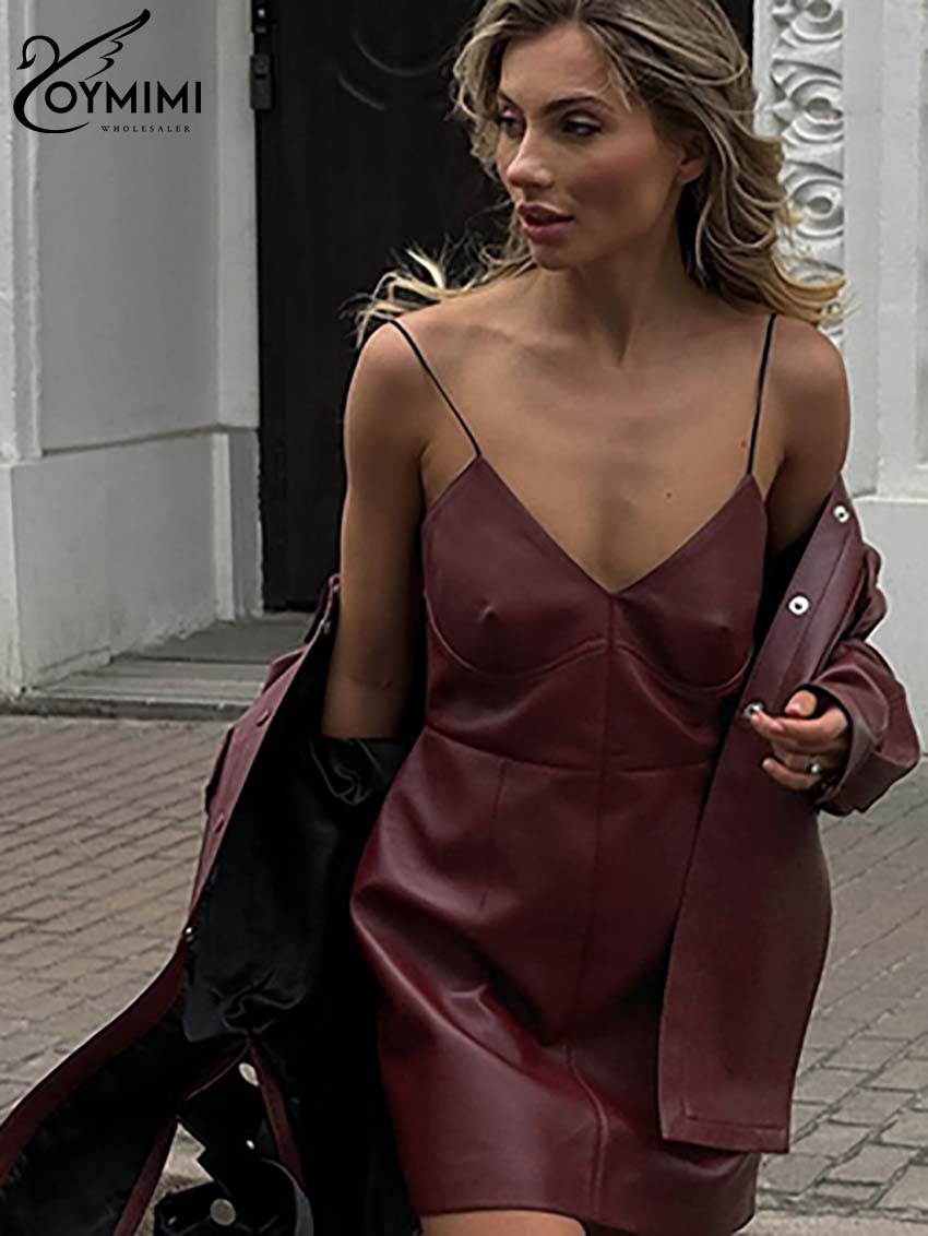 Oymimi แฟชั่นไวน์แดง PU หนังผู - Women'S Red Formal Wear บทวิจารณ์และราคา