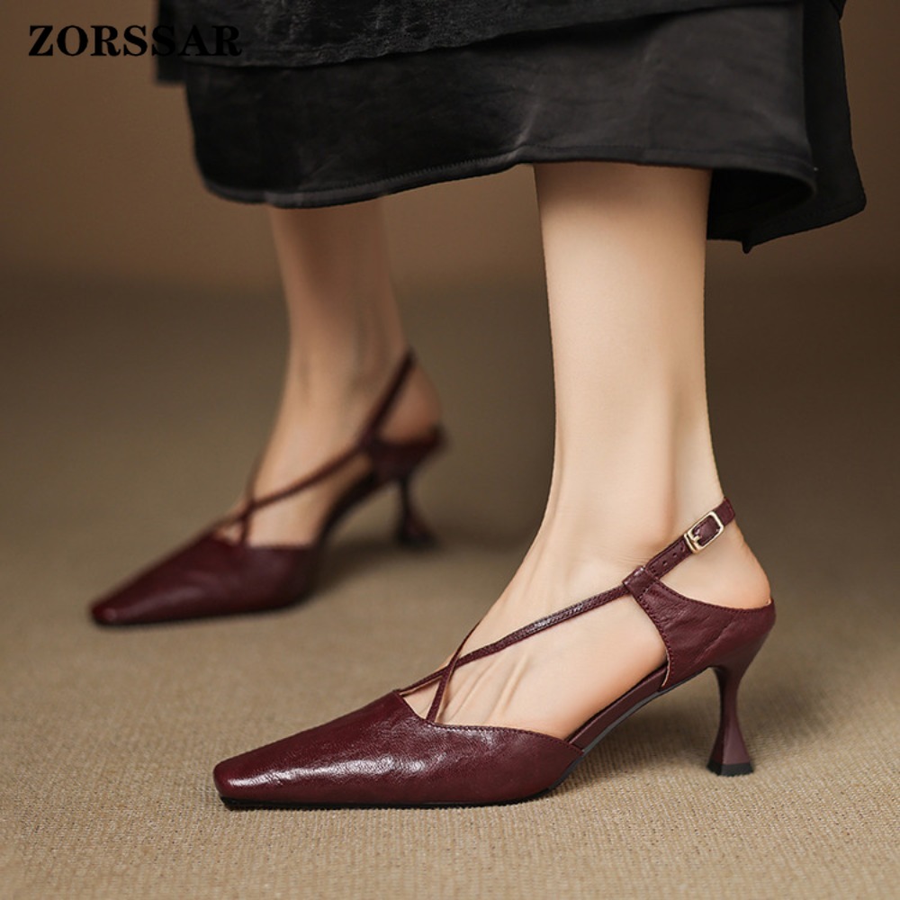รองเท้าส้นเตี้ยแบบสวมเปิดส้นสำ - Kitten Heel Women บทวิจารณ์และราคา