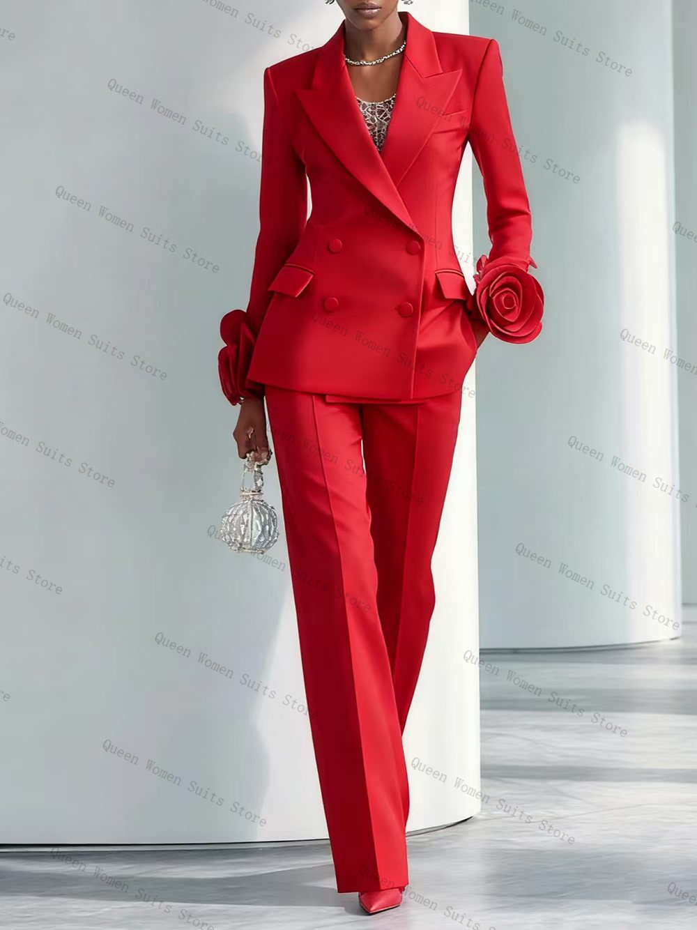 ชุดสูทผู้หญิงสีแดงสุดหรู 2 ชิ้ - Women'S Red Formal Wear บทวิจารณ์และราคา