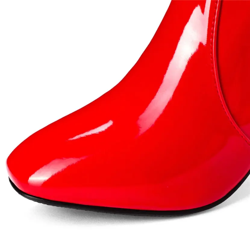 สีแดงสีขาวสิทธิบัตรหนังผู้หญิง - Women'S Red Formal Wear บทวิจารณ์และราคา