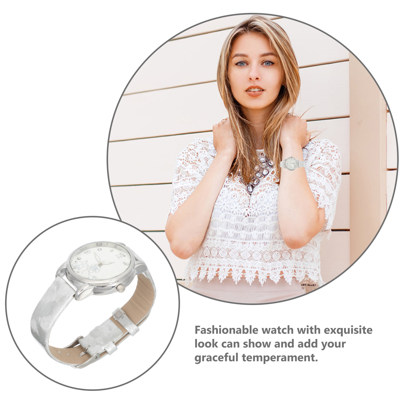 นาฬิกาควอตซ์สายสำหรับผู้หญิง น - Women Luxury Formal Wear บทวิจารณ์และราคา